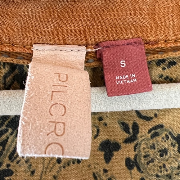 Pilcro Rust Color Dress with Ruffled Hemline - Picture 2 of 8